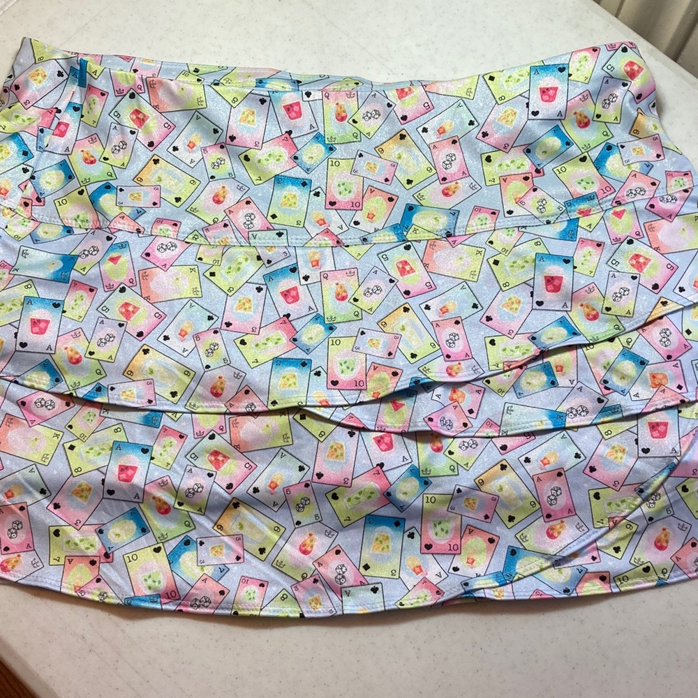 Lucky in Love Pastel Tiered Athletic Skort - Picture 1 of 6
